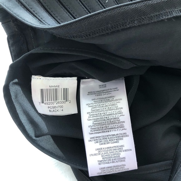 BCBG MaxAzria black bodycon one shoulder dress - Picture 8 of 8